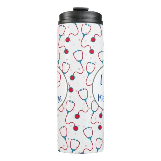 「私は医学が大好き」聴診器の医師の贈り物 タンブラー (正面)