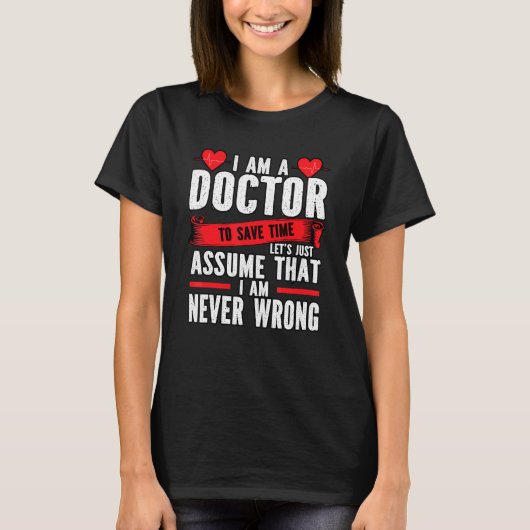 私は医師のヒーロー医療従事者のフロントライナー Tシャツ (正面)