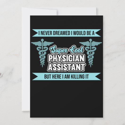 私は医師助手PA医学生になります 招待状 (正面)