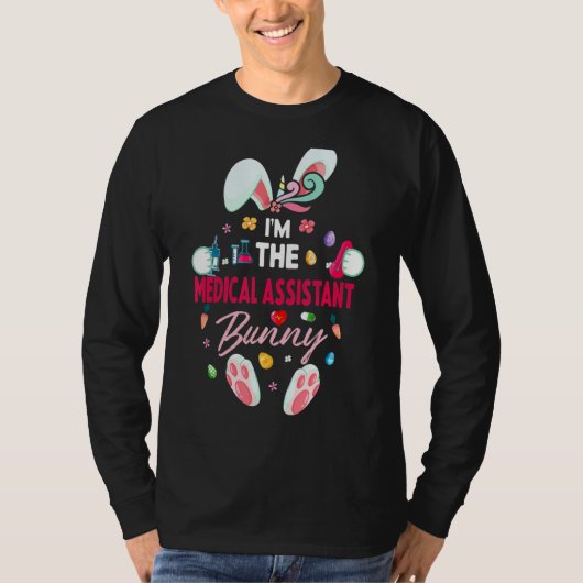 私は医療助手バニーマッチングファミリーEa Tシャツ (正面)