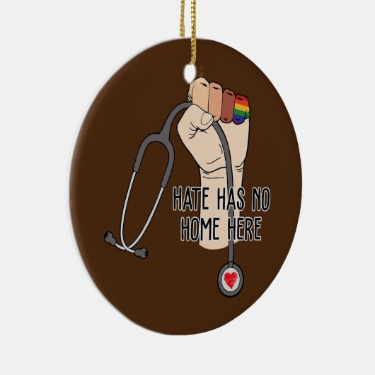 私は医療従事者であることが大好き セラミックオーナメント (右)