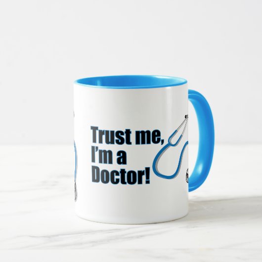 私は医者のユーモアを信じて マグカップ (正面右)