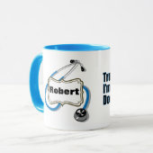 私は医者のユーモアを信じて マグカップ (正面左)