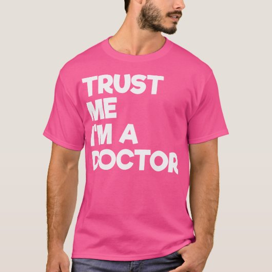 私は医者の文字だおもしろい Tシャツ (正面)