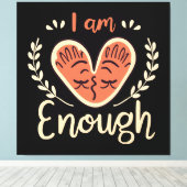 私は十分である キャンバスプリント (インサイチュ (ウッドフロア))