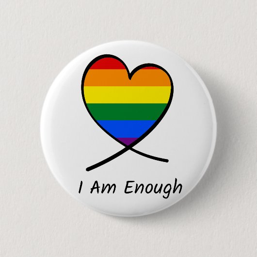 私は十分です 缶バッジ (正面)