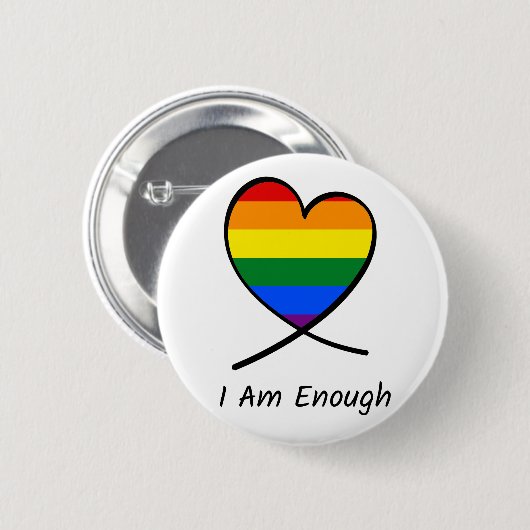 私は十分です 缶バッジ (正面&裏面)