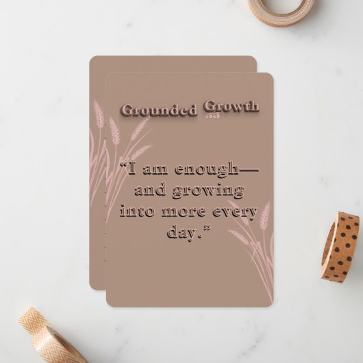 私は十分なほこりっぽいバラ小麦の成長を確認した ノートカード (正面/裏面インサイチュ)