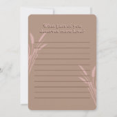 私は十分なほこりっぽいバラ小麦の成長を確認した ノートカード (裏面)