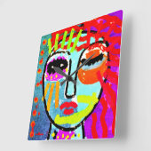 私は十分なオリジナル抽象芸術 スクエア壁時計 (傾斜)