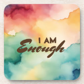 私は十分な前向き肯定水の色 コースター (正面)