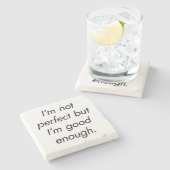 私は十分な大理石のコースターだ ストーンコースター (横)