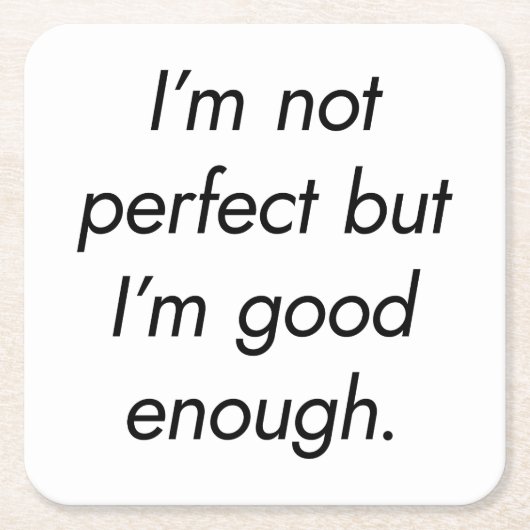 私は十分な紙コースター スクエアペーパーコースター (正面)