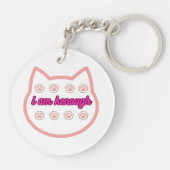 私は十分なtシャーt猫だ キーホルダー (裏面)