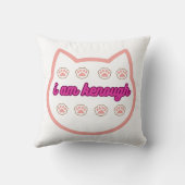 私は十分なtシャーt猫だ クッション (裏面)