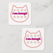 私は十分なtシャーt猫だ スクエア名刺 (正面/裏面)