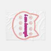 私は十分なtシャーt猫だ フリースブランケット (正面(横))