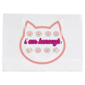 私は十分なtシャーt猫だ ラージペーパーバッグ (裏面)