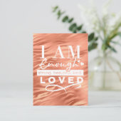 私は十分ピーチスパークルタイガープリント葉書 ポストカード (スタンド正面)