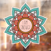 私は十分Bohoフローラ曼荼羅 ウィンドウサイン (シート2)