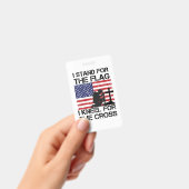 私は十字旗のアメリカのためにフラッグのクネエルのために立つ バッジ (手持ち)