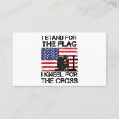 私は十字旗のアメリカのためにフラッグのクネエルのために立つ 名刺 (正面)