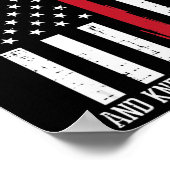 私は十字架用のフラッグクネネルのスタンドメモリアルデー ポスター (角)