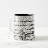 私は千人の命を救った ツートーンマグカップ (正面左)