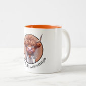 私は午前中のブルを行わない ツートーンマグカップ (正面右)