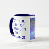 私は午前中ジェット燃料の臭いを愛します! マグカップ (正面左)