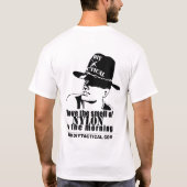 私は午前中ナイロンの臭いを愛します Tシャツ (裏面)