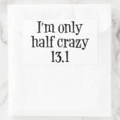 私は半分のステッカーだ熱狂するけ 長方形シール (バッグ)