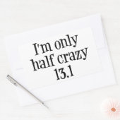 私は半分のステッカーだ熱狂するけ 長方形シール (封筒)