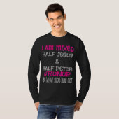 私は半分イエスと半分ペテロかわいいクリスティア混合 Tシャツ (正面フル)