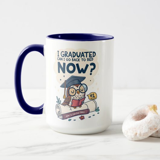 私は卒業してもベッドに戻れる マグカップ (ドーナツ付き)