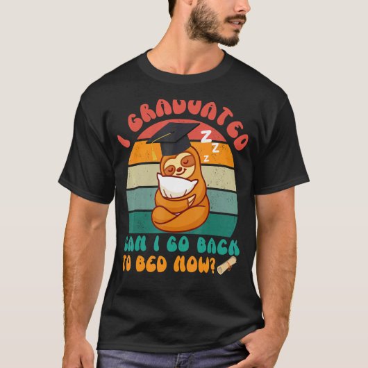 私は卒業することができますに戻ってベッドに戻る男の子の女の子Gr Tシャツ (正面)