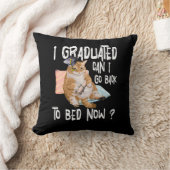 私は卒業することができますに戻るベッドに今猫好きグラ クッション (ブランケット)