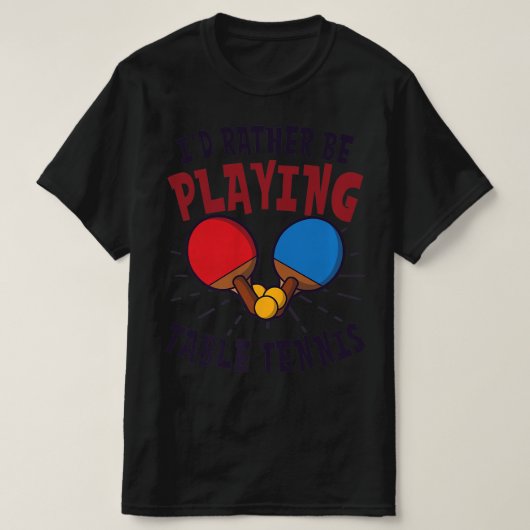 私は卓球遊のデザインだ Tシャツ (デザイン正面)