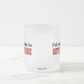 私は南タホ湖にむしろいます フロストグラスマグカップ (中央)