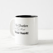 私は南部ではない。お前の賛美ハートは… ツートーンマグカップ (正面左)