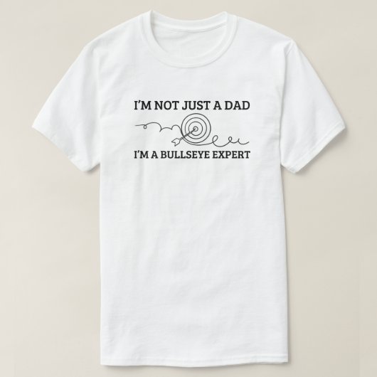 私は単なるパパ | アーチェリーパパ Tシャツ (デザイン正面)