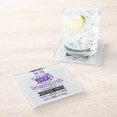 私は単なる…タイポグラフィ ガラスコースター (アングル)