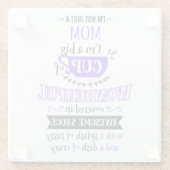 私は単なる…タイポグラフィ ガラスコースター (裏面)