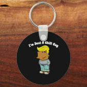 私は単に冷たい男である – Chill男おもしろいミームトランプ キーホルダー (正面)