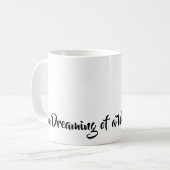 私は単に白いクリスマスの夢を見ているエレガント コーヒーマグカップ (正面左)