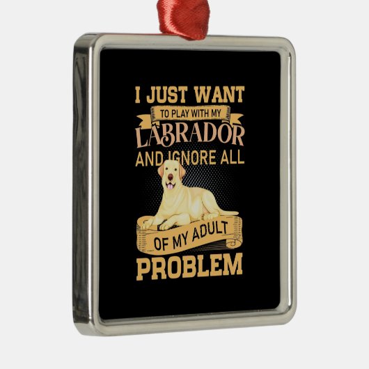 私は単に私の遊ラブラドールと一緒に メタルオーナメント (右)