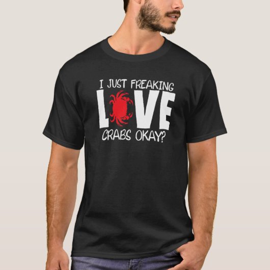 私は単に自由な愛カニのカニのジョーク甲殻類 Tシャツ (正面)