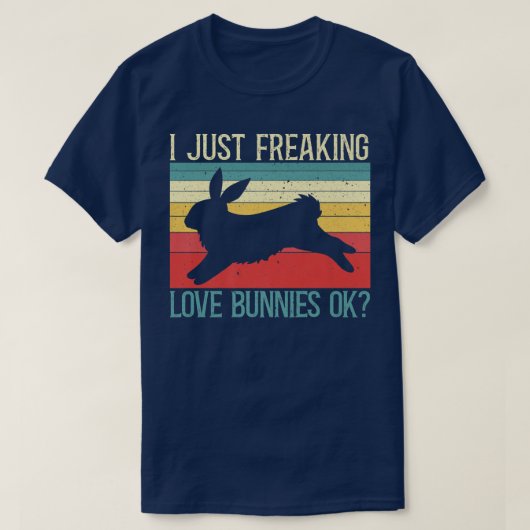 私は単に自由な愛バニーOKバニーウサギ恋人 Tシャツ (デザイン正面)