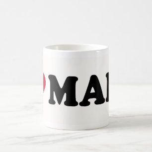 私は印を愛します コーヒーマグカップ
