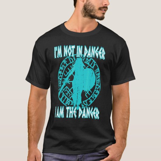 私は危険ではない私は危険バイキングシールドMa Tシャツ (正面)